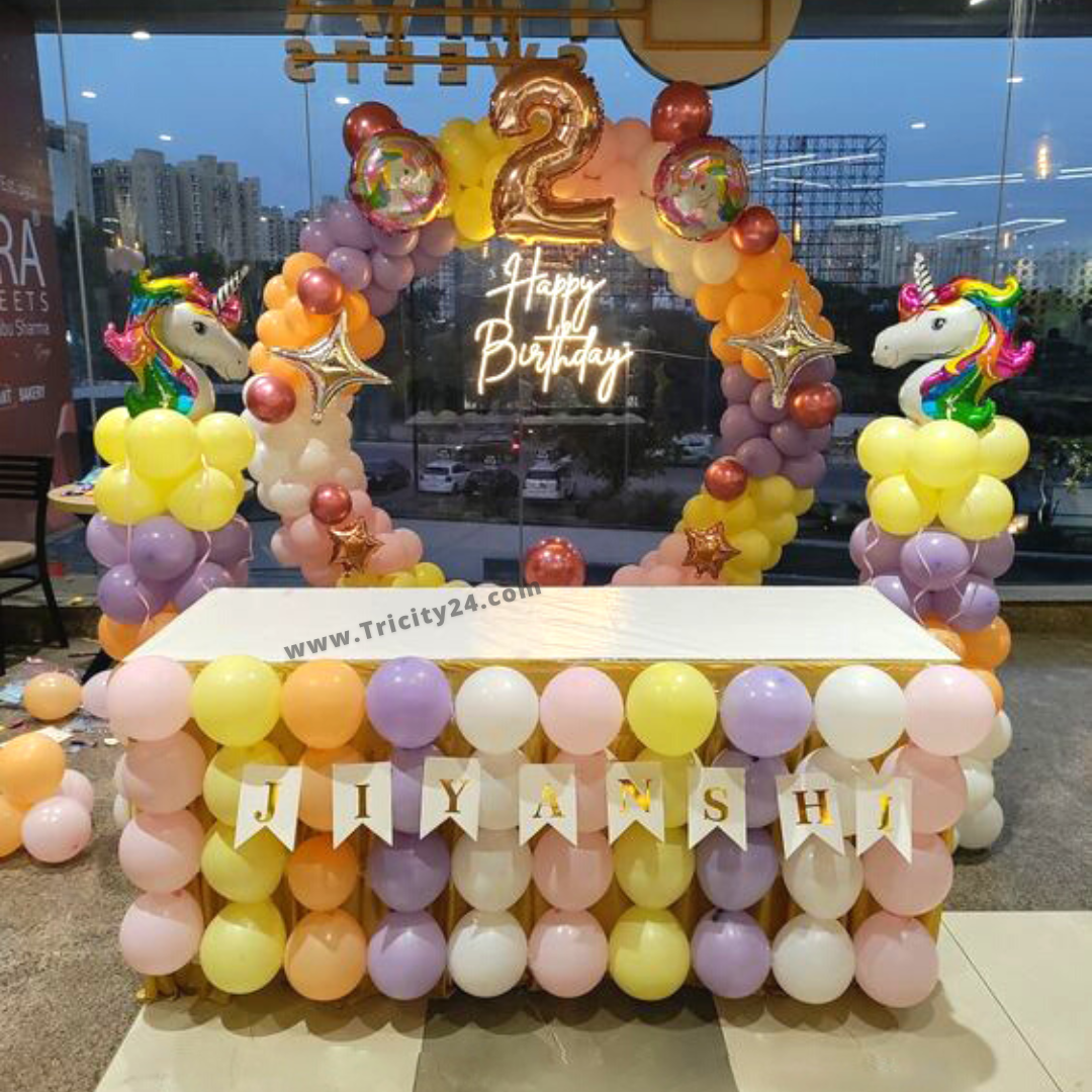 Unicorn Birthday Party Theme Decoration (P355).