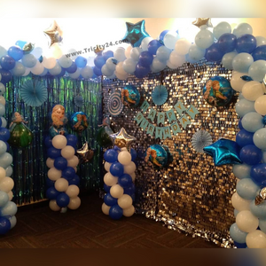 Cartoon Blue Balloon Theme Birthday Party Decoration (P378).