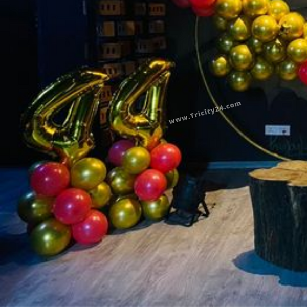 Birthday Chrome Balloons Theme Decoration (P425).