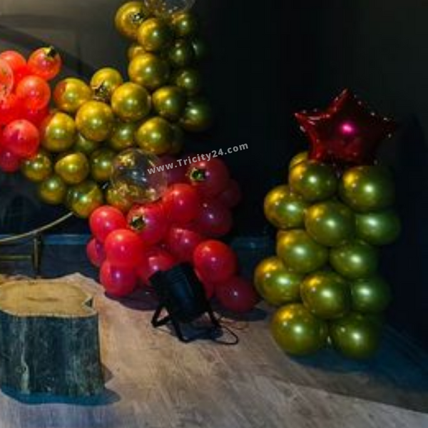 Birthday Chrome Balloons Theme Decoration (P425).
