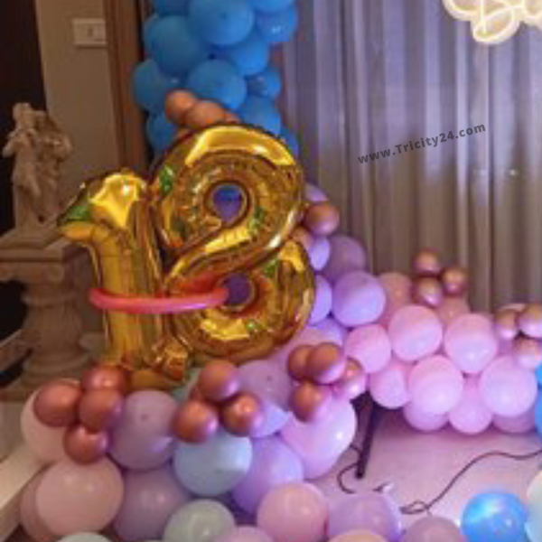 Pastel Balloons Birthday Party Ring Decoration (P433).