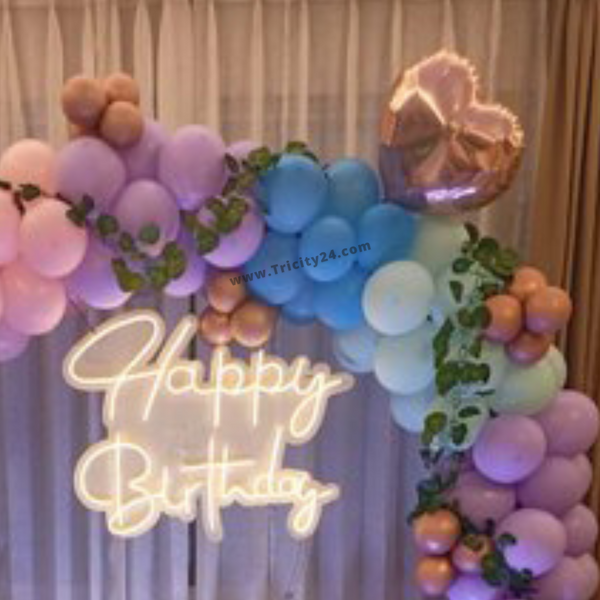 Pastel Balloons Birthday Party Ring Decoration (P433).