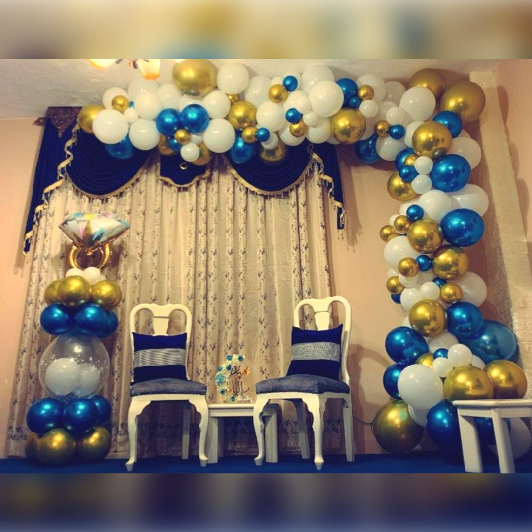 Blue and White Engagement Theme Decoration (P444).