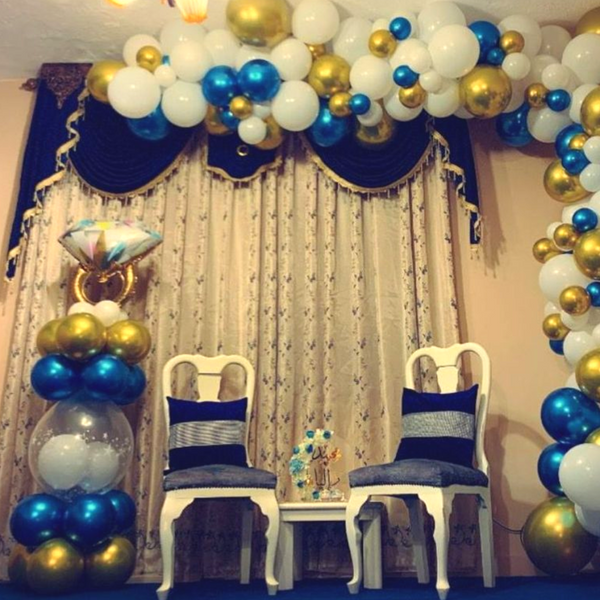 Blue and White Engagement Theme Decoration (P444).